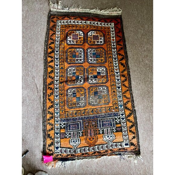 Vintage Perisan Balouche Prayer Rug Carpet 3’ X 5 Feet - Picture 2 of 5